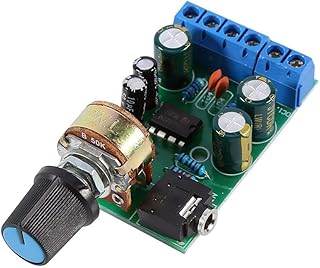 DC1.8-12V TDA2822M Mini Audio Amplifier Board 2.0 Dual Channel 3.5mm AUX Stereo Audio Amp Module with Knob