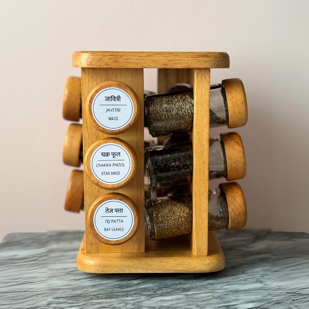 136 Printed Indian Hindi Bilingual Plus 40 Blank Kitchen Pantry Labels, Minimalist, Waterproof, Dishwasher-Safe, Easy to Remove and Re-Stick