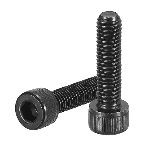 uxcell Hex Socket Bolts (M8-1.25x30), Grade 12.9 Carbon Steel Hex Socket Drive Screws, Black, 30 Pcs