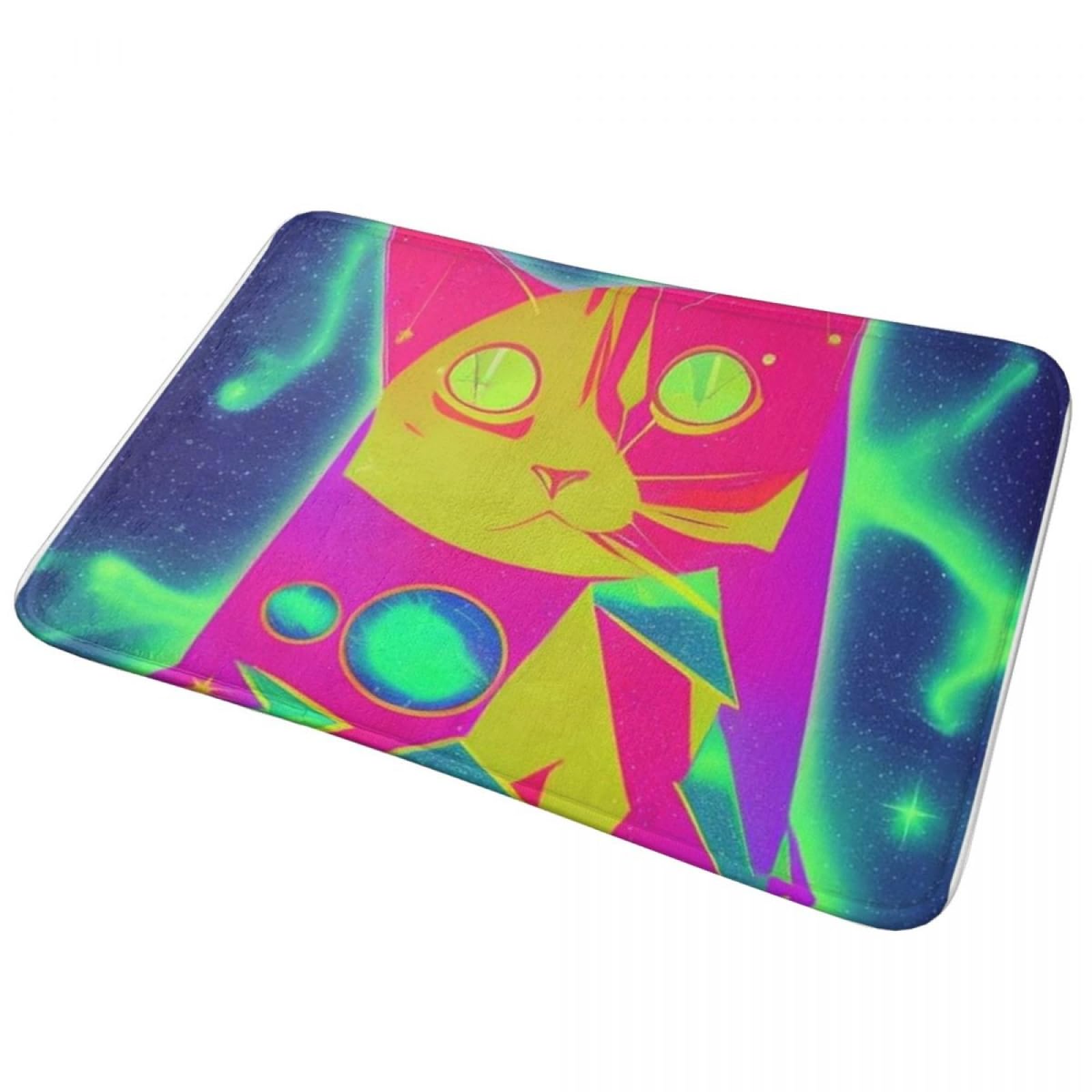 Paillassons pour entrée Space Cat tapis absorbant de chambre et salle de bain