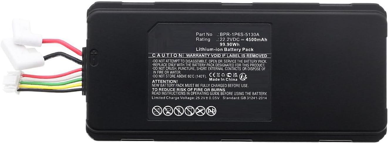 CoreParts Battery for Roborock Vacuum, BPR-1P6S-5130A,BCR-1P6S-5000B