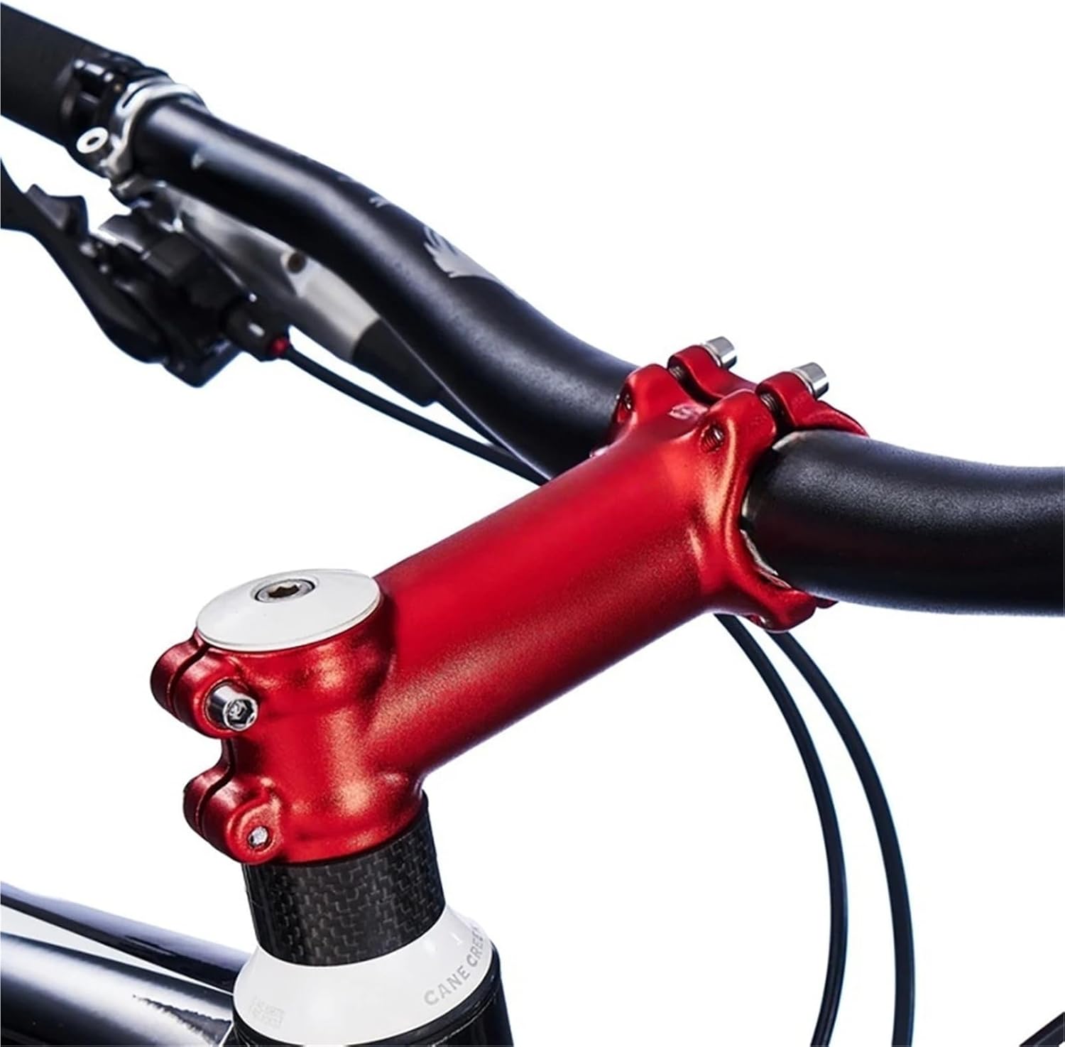 Mountain Road Bike Stem Aluminum Alloy 7 Degree 31.8mm Stem Black Red 35mm-110mm(Black 31.8x60mm)