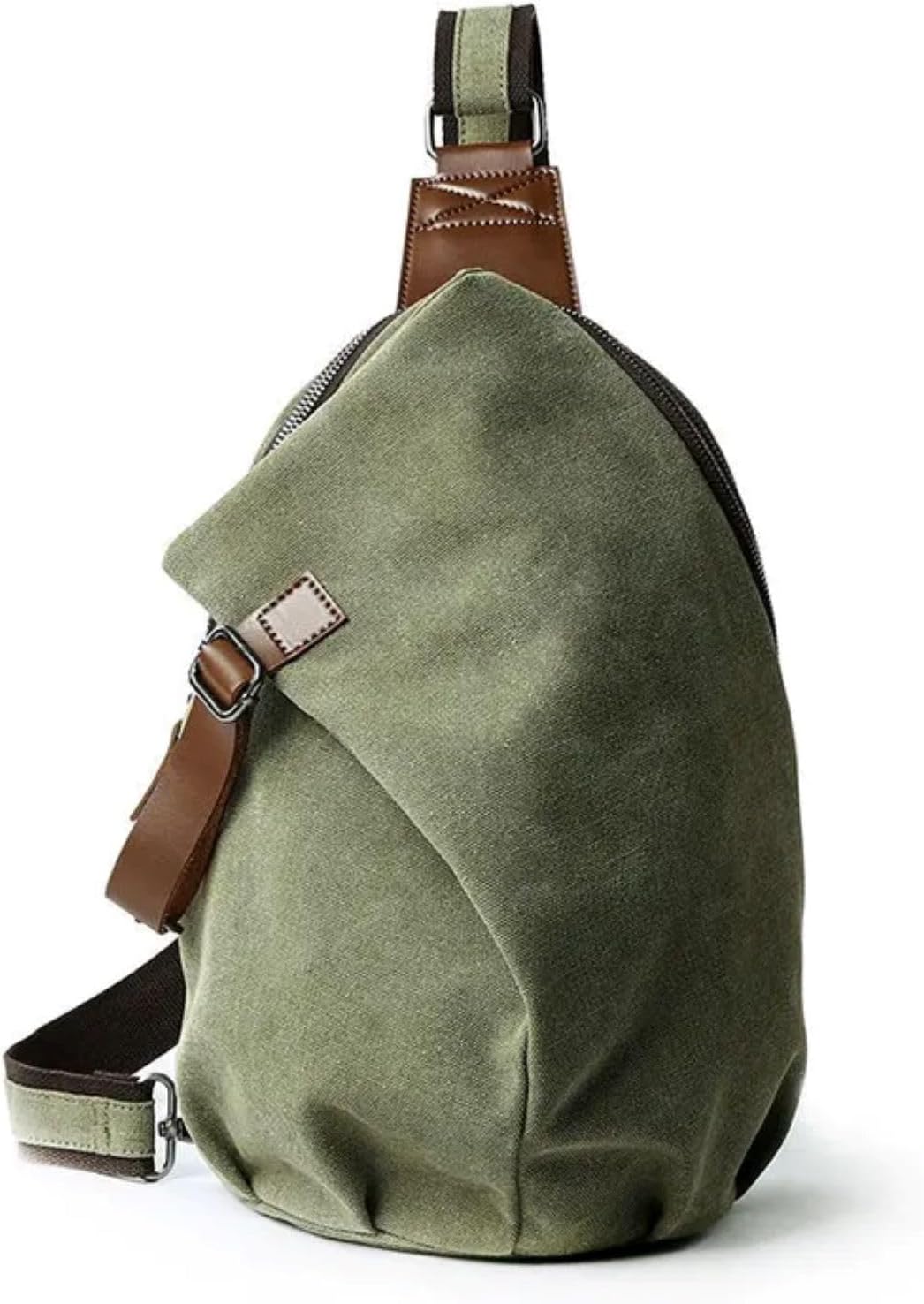 Canvas Vintage Backpack Large Casual Daypack Outdoor Travel Rucksack Hiking Backpacks for Men Women Metal Zipper Closer