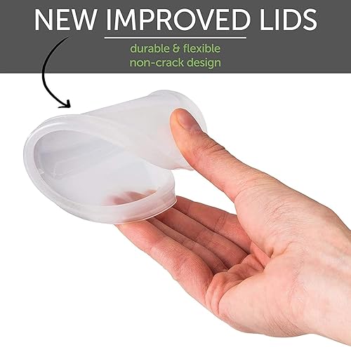 Miniatura 4 de Juego de 8 onzas - 50 recipientes desechables de almacenamiento de alimentos para delicatessen de plástico con tapas limo sopa recipientes de