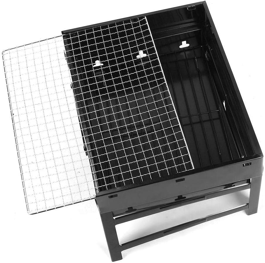 Aufee Griglia a Carbone, Portatile in Acciaio Inox Resistente Pieghevole Barbecue Grill griglia a Carbone di Legna per Campeggio Picnic allaperto Aufee Griglia a Carbone, Portatile in Acciaio Inox Resistente Pieghevole Barbecue Grill griglia a Carbone di Legna per Campeggio Picnic allaperto