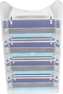 Lâminas masculinas, lâmina com sensor elástico não irritante, superfície ABS, 4 peças, lâminas com 5 camadas para presentes perfeitos