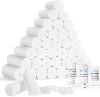 150 Rolls Gauze Rolls 2 in 3 in 4 in Gauze Bandage Roll Breathable Bandage for Wound Care Stretchable White Bandage First Aid Gauze Dressing Gauze Wrap for Hand Ankle Knee, 4.4 Yard Each Roll