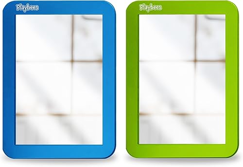 Miniatura 6 de Playbees Espejo magnético para casillero, paquete de 2 (verde) - Ideal para casillero escolar, baño, refrigerador, gabinete de oficina, caja de