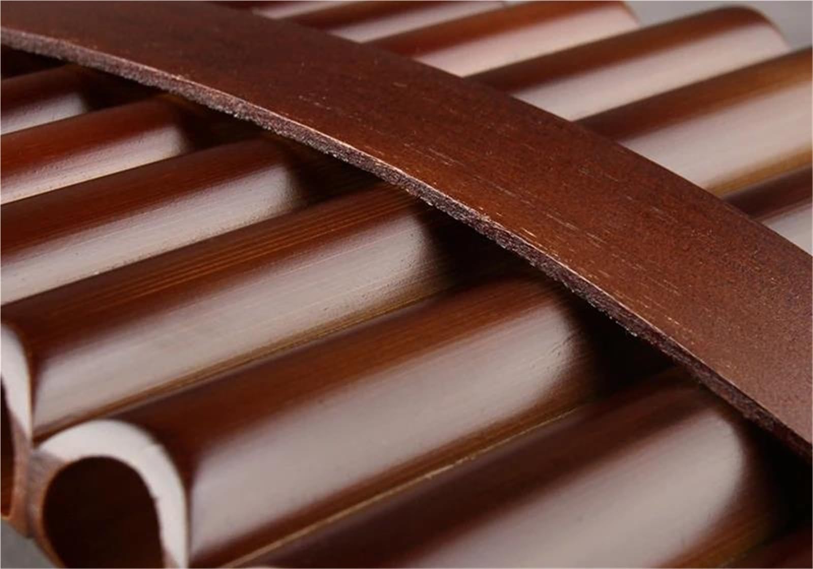 Flûte de Pan, Pan Flute G Key Instrument 25 pièces avec sac de rangement et bâton réglage(Left Hand)