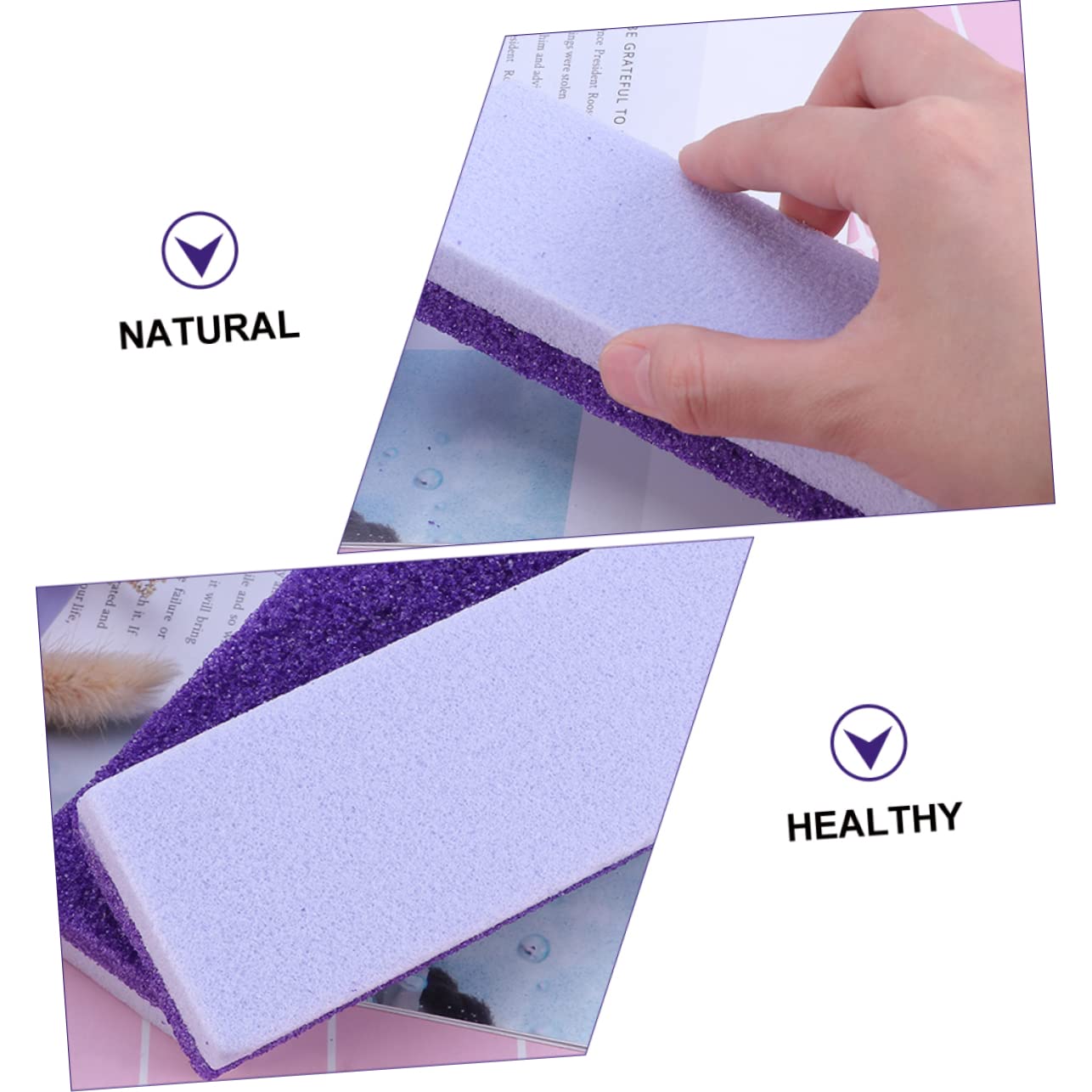 Didiseaon 4pcs Volcanic Pumice Stone Cracked Skin Remover Rock Foot Pumice Dry Scrubbers Pedicure Tools for Feet Stones Dead Skin Remover Pedicure Foot File Care Foot Pedicure Tools Purple