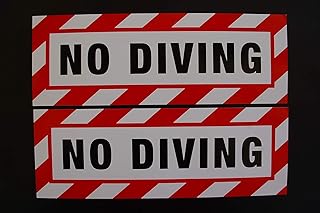 (2 Pack) No Diving Vinyl Stickers Decals 10