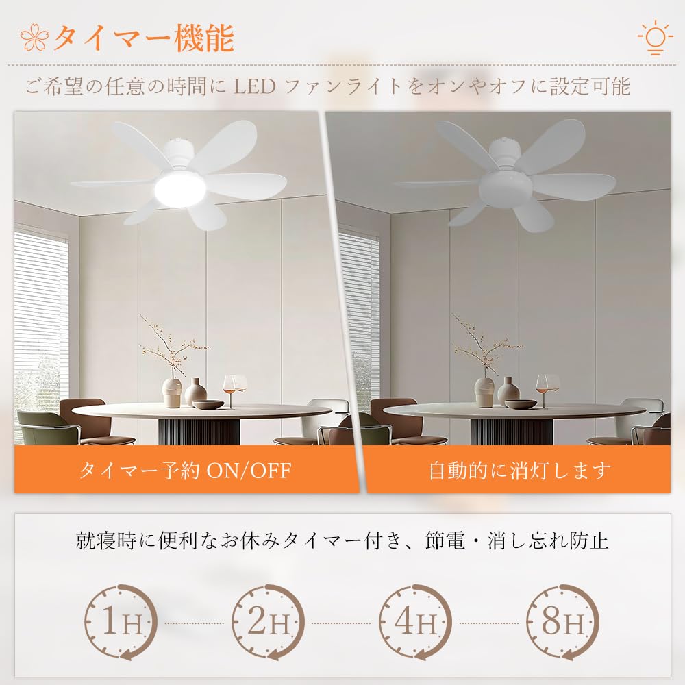 Amazon | 【PSE認証済☆冬夏両用】LED シーリングファンライト 8畳 10