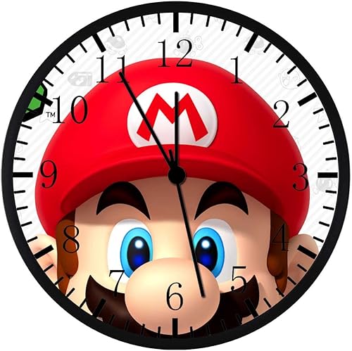 F63 - Reloj de pared con marco negro de 12 pulgadas, color transparente, silencioso, sin tictac, bonito para regalo o decoración