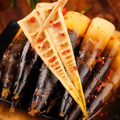 Hand Peeled Bamboo Shoots 200G/Pack，Pickled Pepper Crispy Bamboo Shoots,Spicy Chinese Snack,Fresh Mountain Pepper Bamboo Shoots,Pickled Vegetables,Spicy Strips (Mix And Match Taste,1 Pack) #TOP2