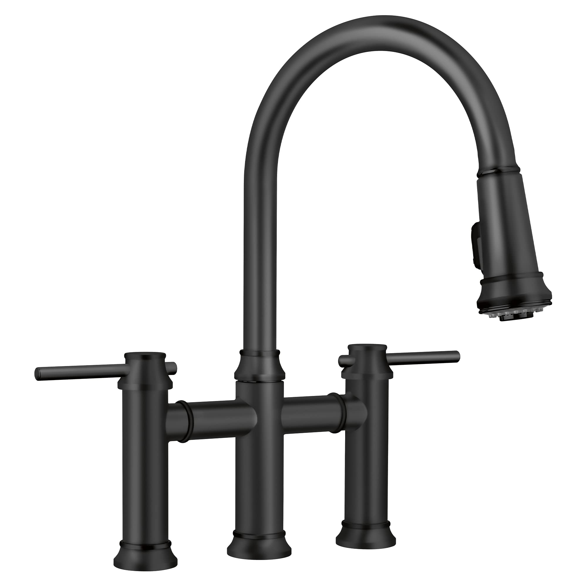 Empressa Pull-Down Bridge Faucet 1.5 GPM, Matte Black: Amazon.com 