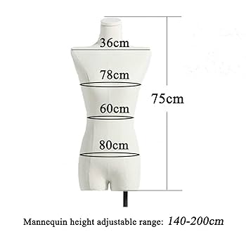 Amazon.co.jp: マネキン 上半身 女性マネキン、高さ調節可能