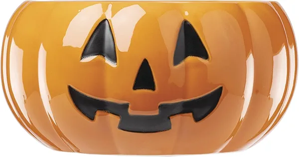 Lenox Vintage Figural Pumpkin Candy Bowl, Halloween Candy Bowl Jack O Lantern, Dishwasher Safe, Halloween Decor Indoor, Pumpkin Decor, Trick or Treat, Fall Decorations For Home(1 Piece 9.25x4.75-Inch)