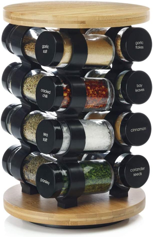 Maxwell & Williams Spice it Up Carousel Bamboo 17pc Racks & Holders