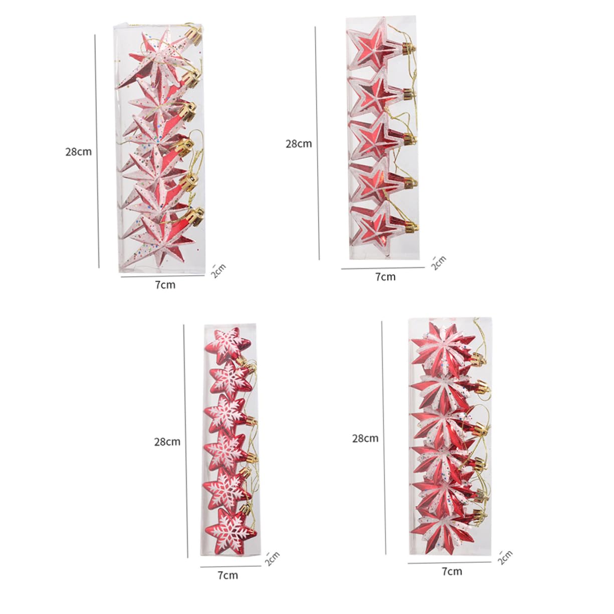 ABOOFAN 2 Sets Einzigartige Weihnachts-belihen-sternform Hängende Dekoration Innendekoration Für Baum Weihnachtsanhänger Dekorative 23 Stück * 2