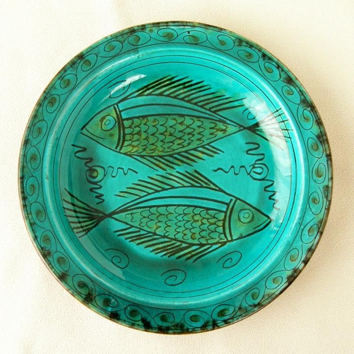 Amazon.co.jp: ギリシャ 双魚紋 絵皿 : ホーム＆キッチン