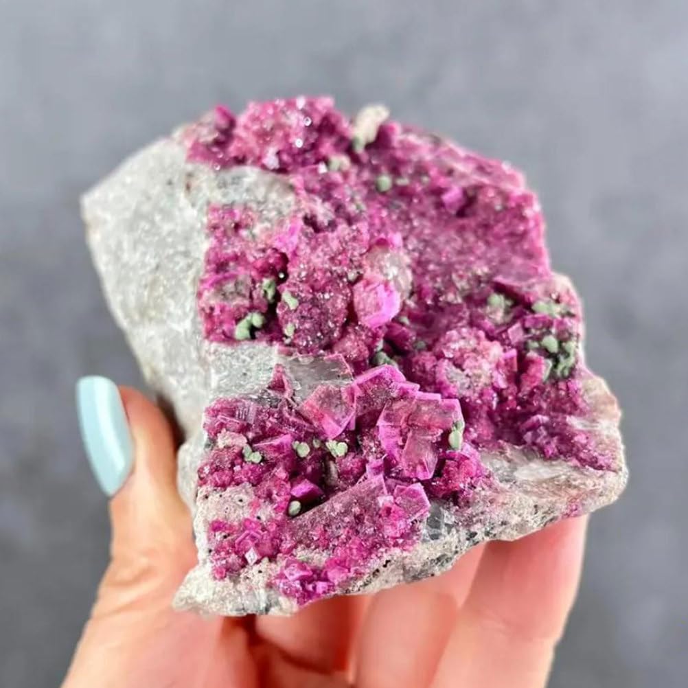 QWZTAEOZA Cobaltian Calcite Crystal and Stones Rough Fountain Home Garden Decor Yoga DIY Stone,150~200g