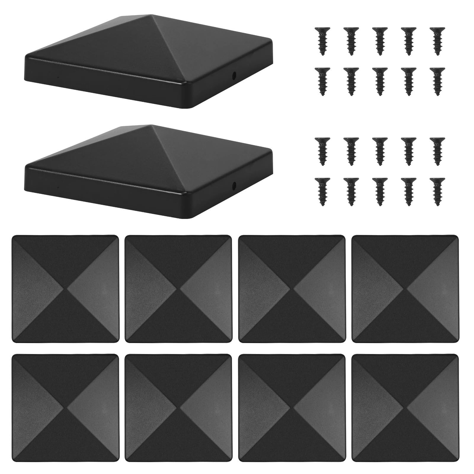 Irgvjifr 10Pcs Fence Posat Cap 10 Wood Fence Post Covers Plastic Deck Cover Waterproof Caps For Protecting Garden For Courtyard