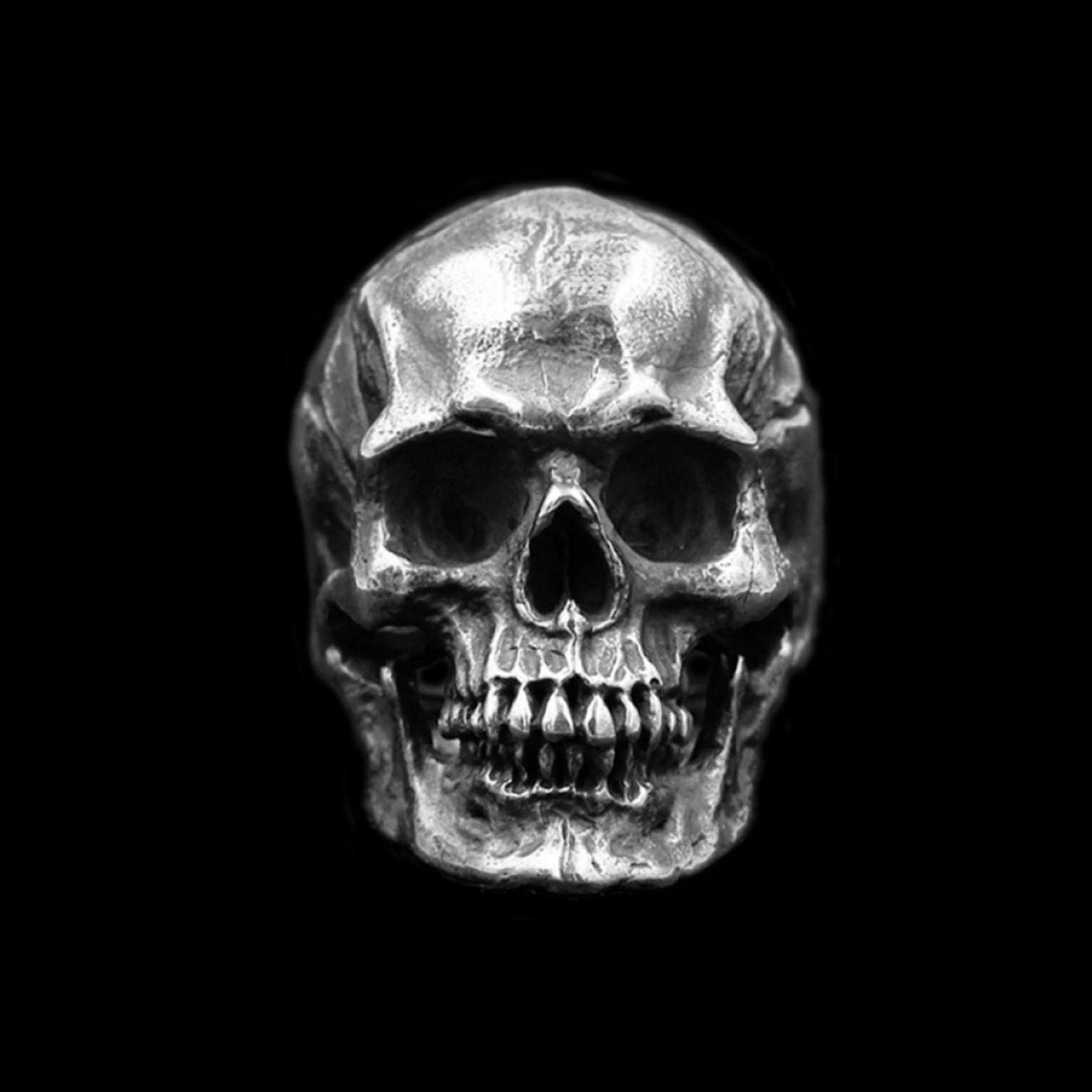 Anello da Uomo Calvarium Skull Ring Gothic Biker Ring Moto Band Gioielli