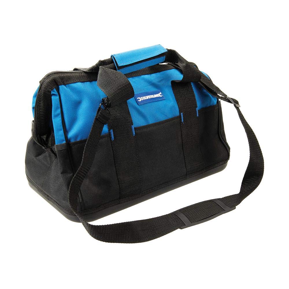 Silverline Tools 268974 - Bolsa portaherramientas ancha con fondo rígido (406 x 230 x 200 mm)