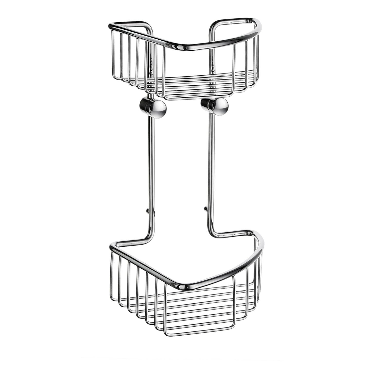 Smedbo "Sideline" Chromed Double Corner Soap Basket, Polished Chrome, Silver
