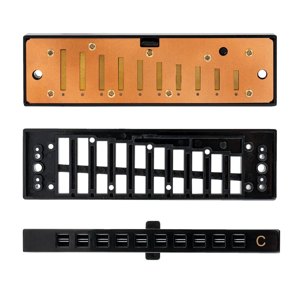 NAOMI - Armonica Piemonte Blues Arpa, set da 7 pezzi, con custodia