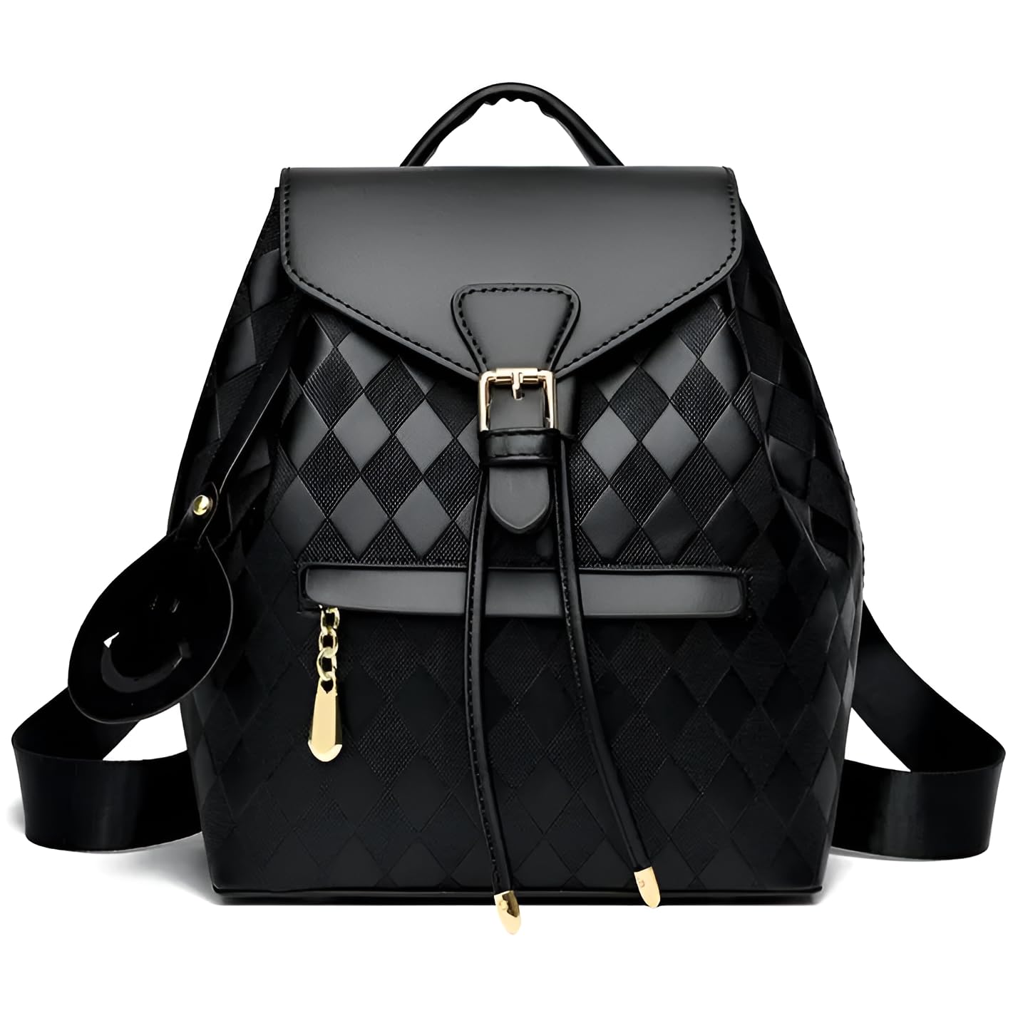 Schmick Stylish Vegan Leather BackPack for Women Girls (Black) (B0CSNMPTTY) Amazon Price History, Amazon Price Tracker