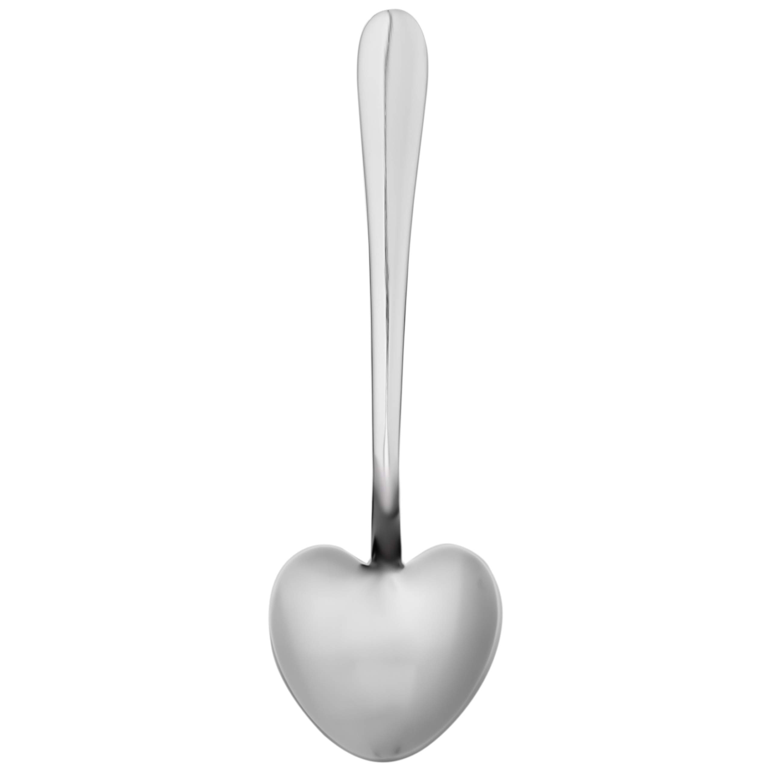 Grunwerg Windsor Carded 4-Piece Heart-Shaped Dessert Spoon Set 4HDWDR/C, 18/0 Stainless Steel, Silver