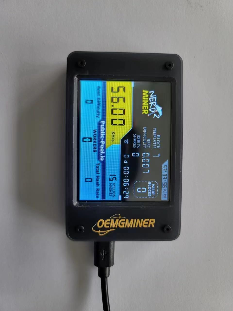 Amazon.co.jp: 2.8インチ LCD スーパースクリーンディスプレイ BTC NerdMiner V2.0 T-Display S3  ビットコイン オタクマイナー Tディスプレイ S3 56KH/S オタクマイナー BTC 宝くじマイナー USB充電ケーブル付き : パソコン・周辺機器