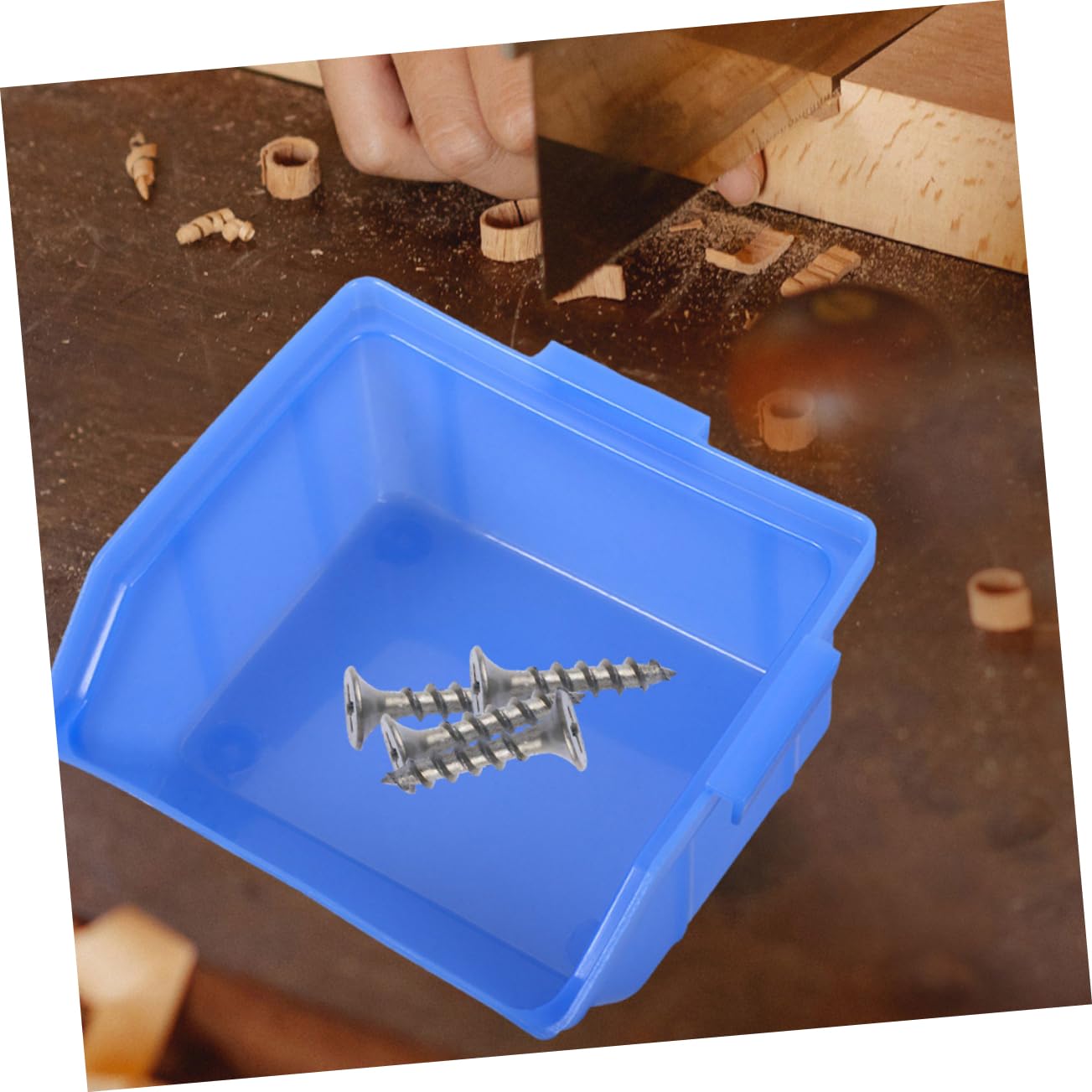 Scatola Porta Oggetti in Plastica Blu 8 Pezzi per Officina | Estrazione Rapida degli Utensili, Produzione di Precisione, per Cacciaviti e Chiavi