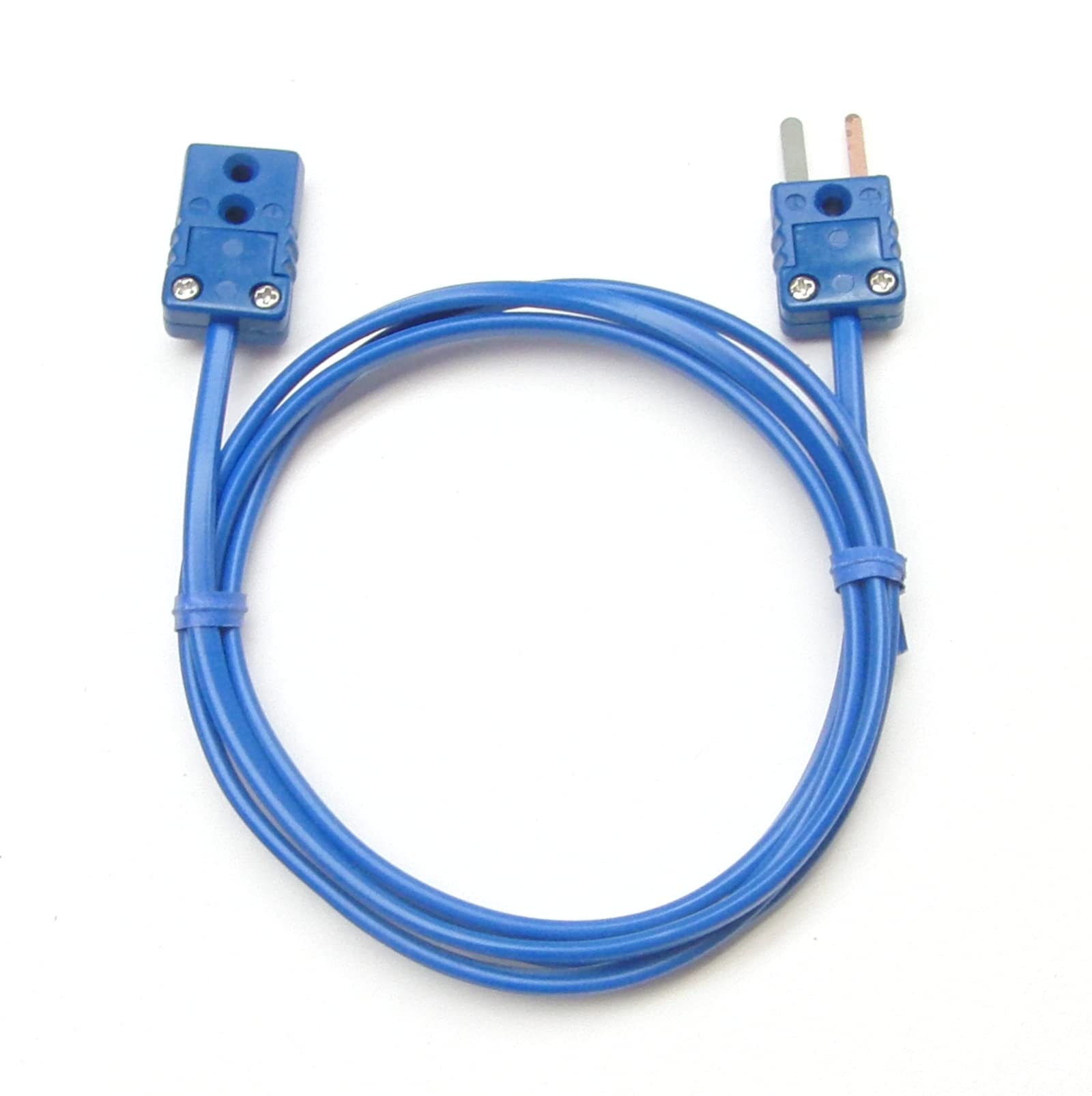 T-Type Thermocouple Extension Cable Wire with Miniature Mini Thermocouple Connectors 3 ft (= 1 Yard) Long