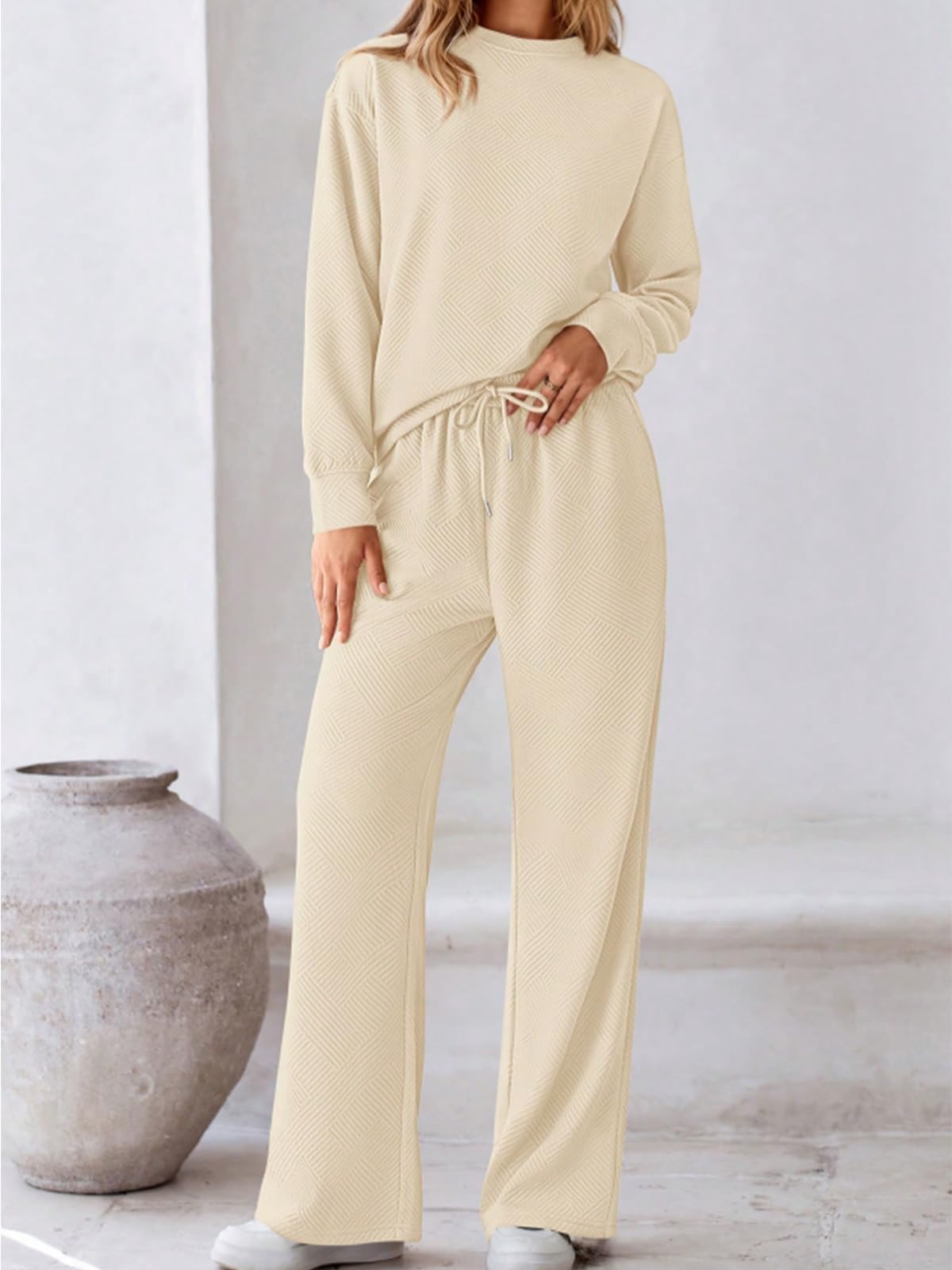 Dwuczęściowy zestaw dla kobiet Odzież wypoczynkowa Elegancka odzież domowa, Pomarańcza, XL