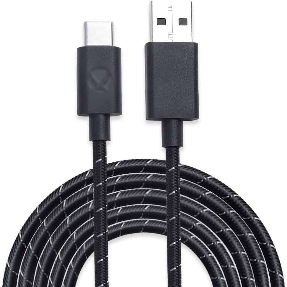 HUYUN 2.7 Meter 9FT Durable Braided USB-C Type-C USB Charging Cable Line Wire Cord Compatible for Xbox one Elite Series 2 Controller Switch Pro PS5 Controller Cord