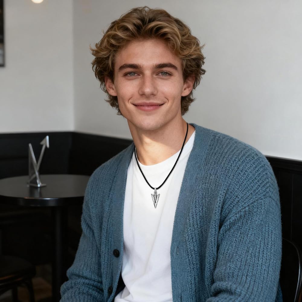 Arrowhead Necklace for Men Women Sterling Silver Tribal Arrowhead Pendant Necklace Arrow Jewelry Gift for Arrow Lovers - Image 5