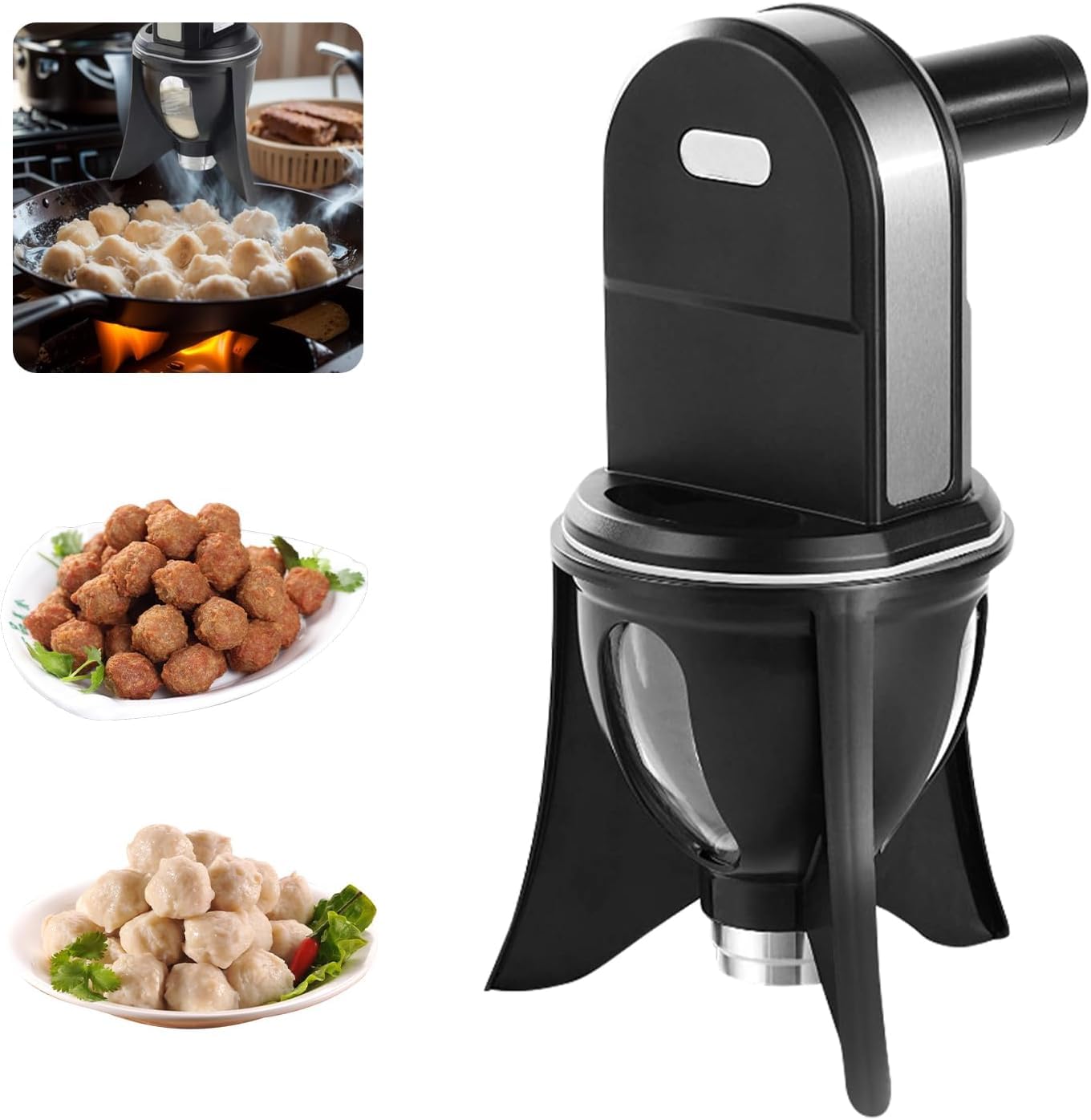 Petite Machine Automatique de Boulettes Sucrées, Machine de Fabrication de Boulettes de Viande, Appareil de Formage pour Boulette de Viande ou Boulettes de Poisson, pour Amateurs de Cuisine Maison
