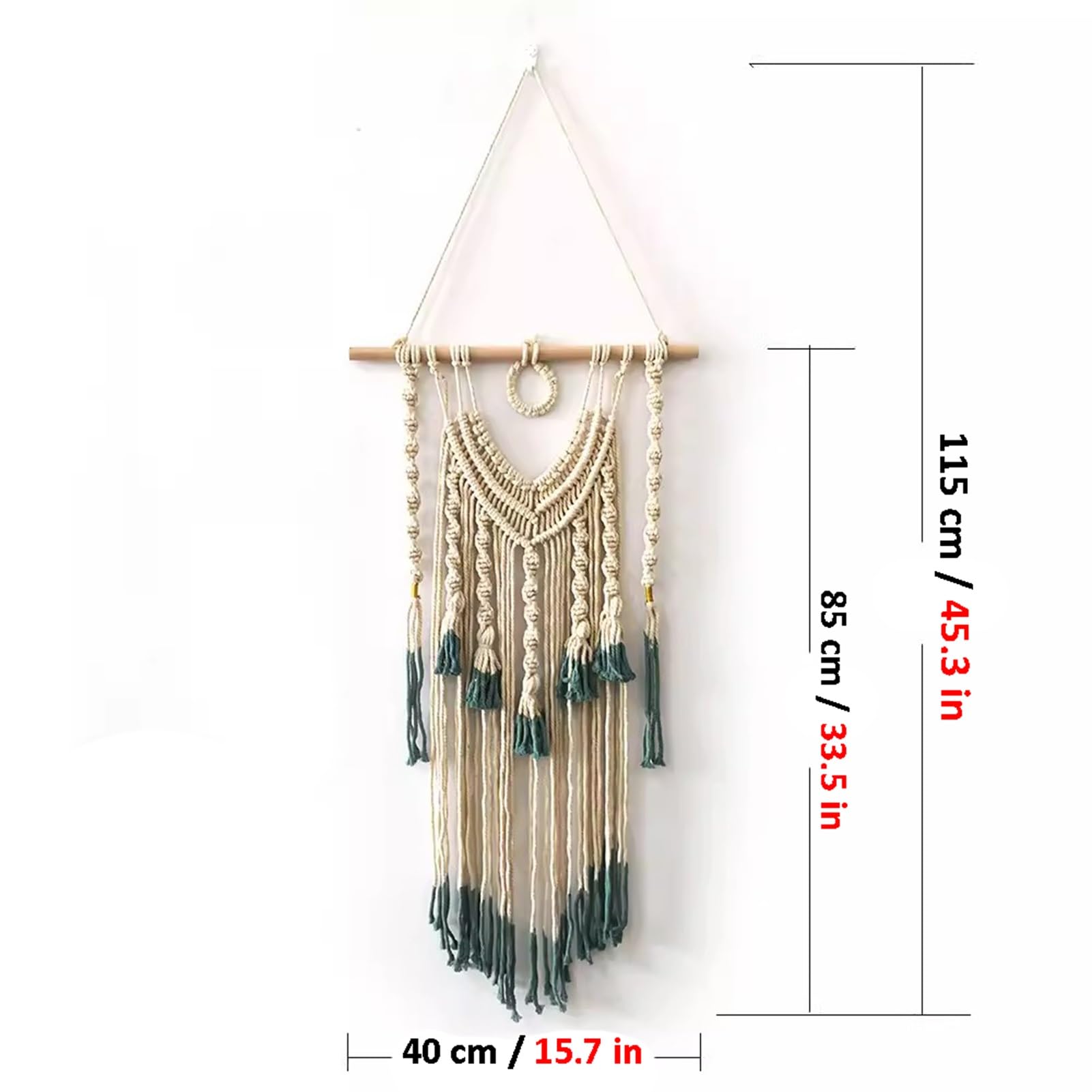 Rideaux en macramé Tenture Murale en Macramé Long en Coton, Rideaux Muraux en Macramé pour Fenêtres, Toile De Fond De Mariage en Macramé