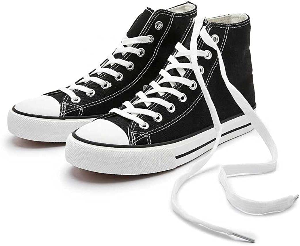 HOCKWOOD Stylish Trendy Lightweight Canvas High Top Sneaker for Black
