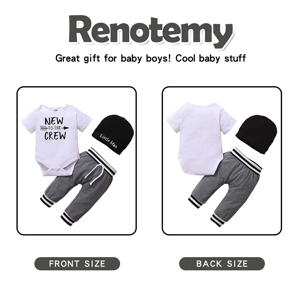 Conjunto de ropa de bebé para bebé, de manga larga, sudadera con capucha, pantalones para otoño e invierno - - 12 -18 meses