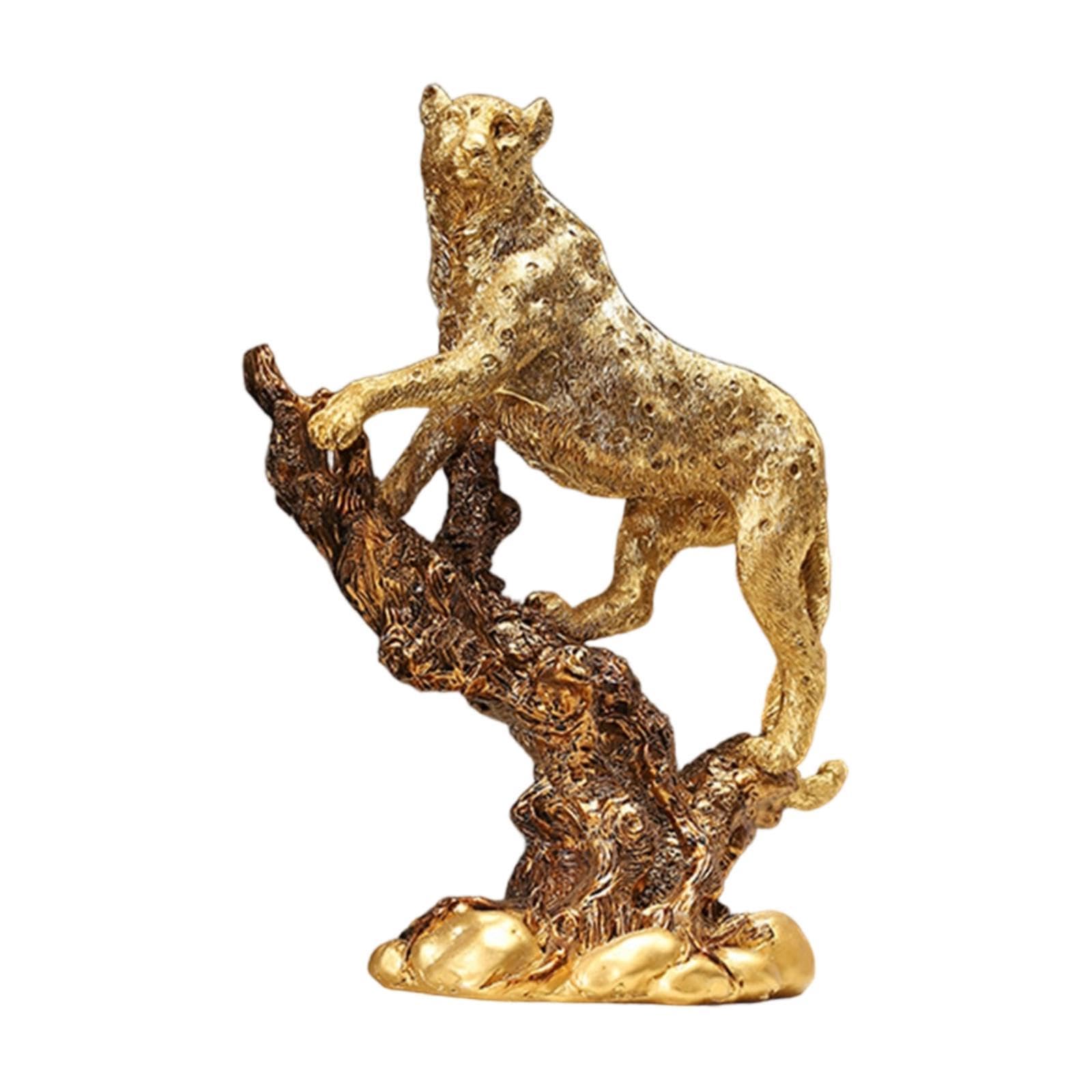 Figurine de léopard en résine Homyl pour décoration de salon