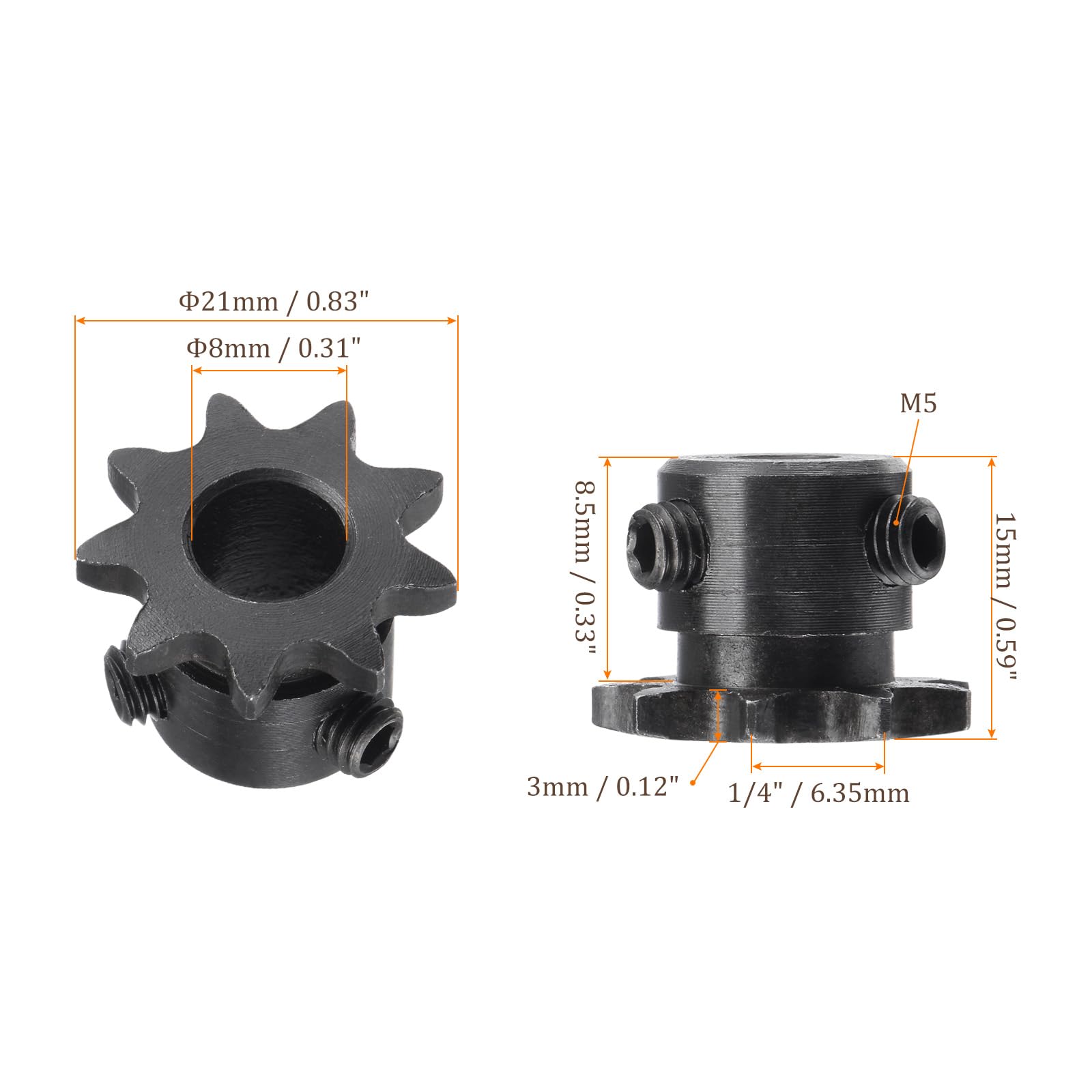 Amazon.co.jp: Kozelo 2セット ローラースプロケットBタイプ - [9歯 x