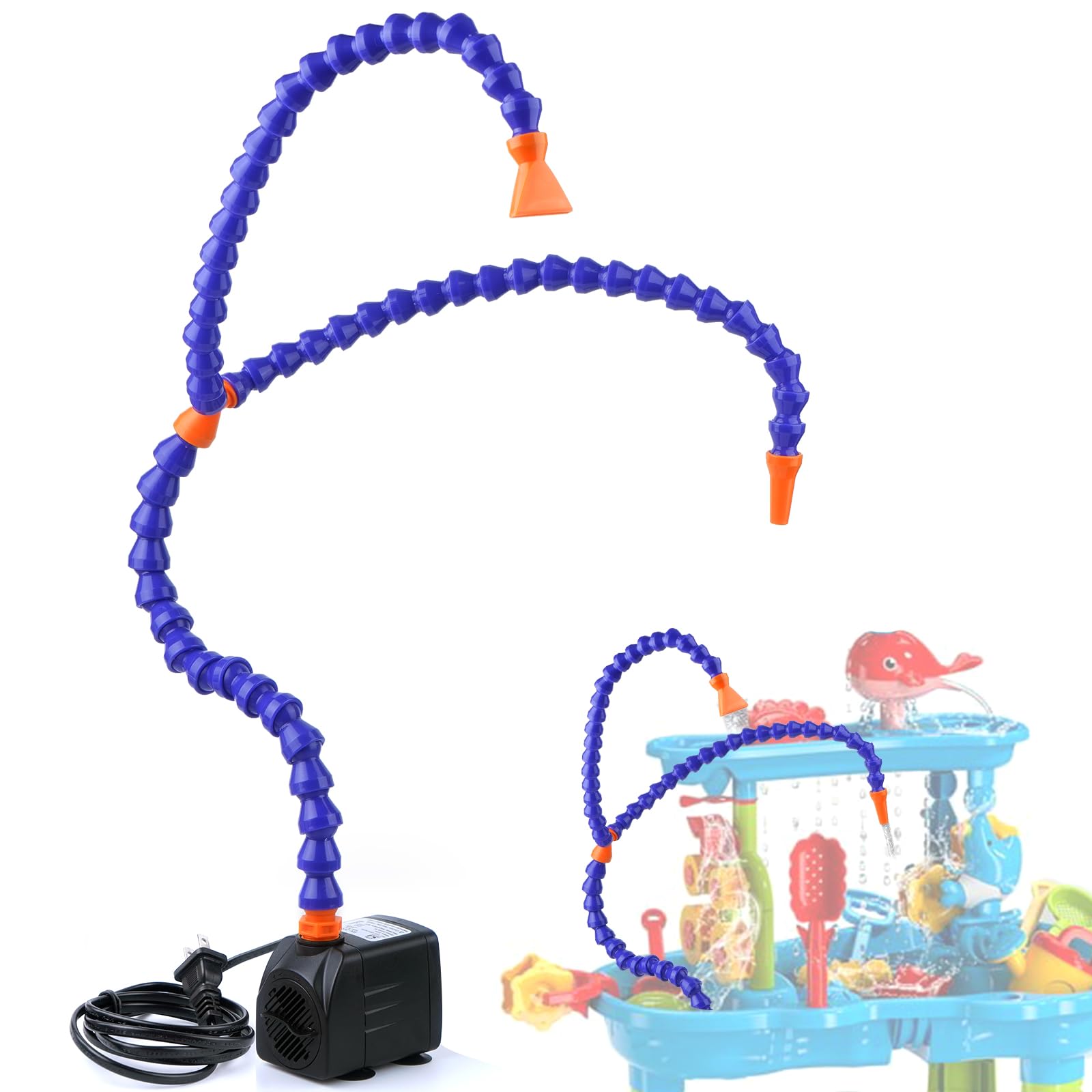 JYNTERPLAY Kids Water Pump for Step2 Water Table with 2 Nozzles Flexible Spray Tubes for Summer Outdoor Activities — view 7
