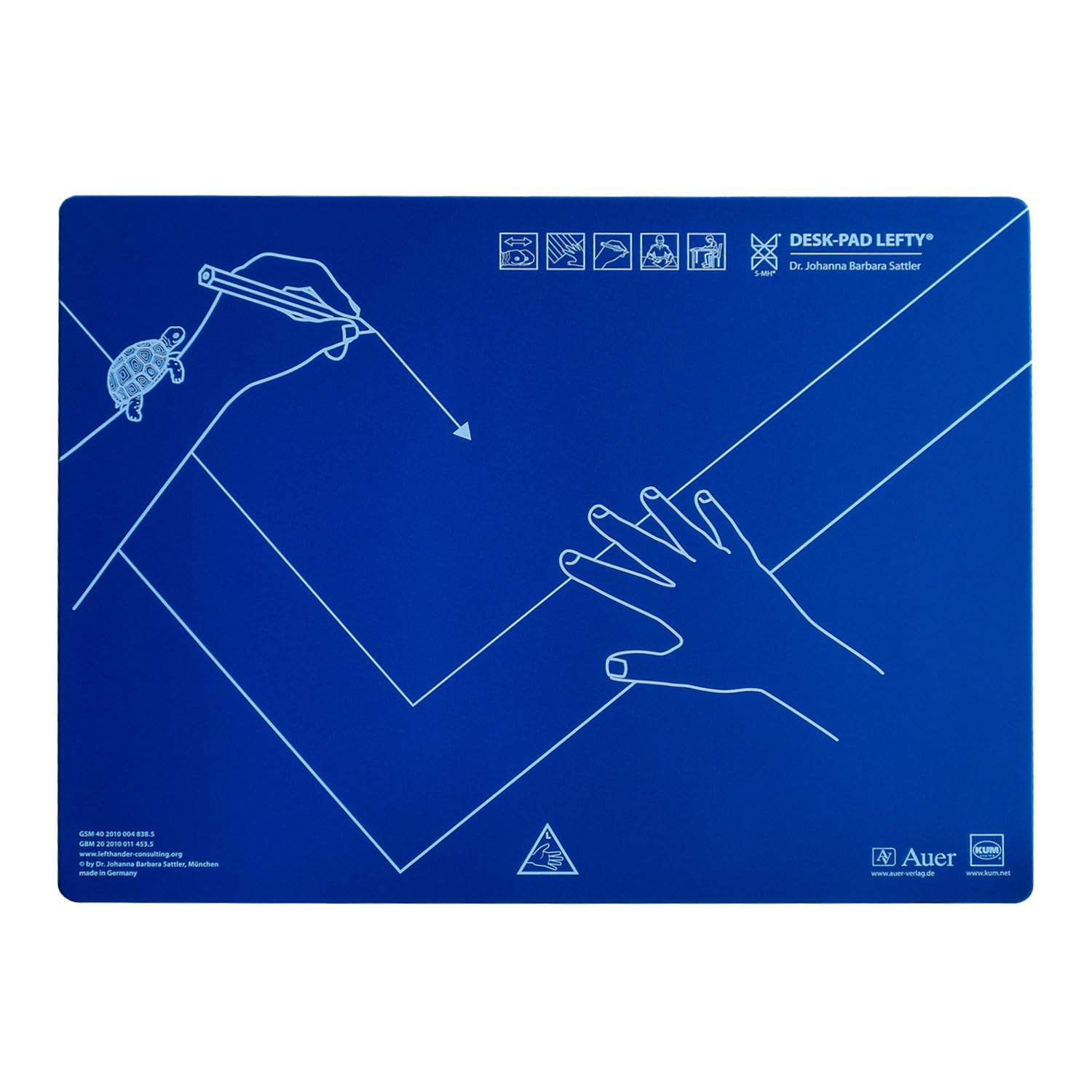 KUM 906.01.19 Plastic Desk Pad, Lefty