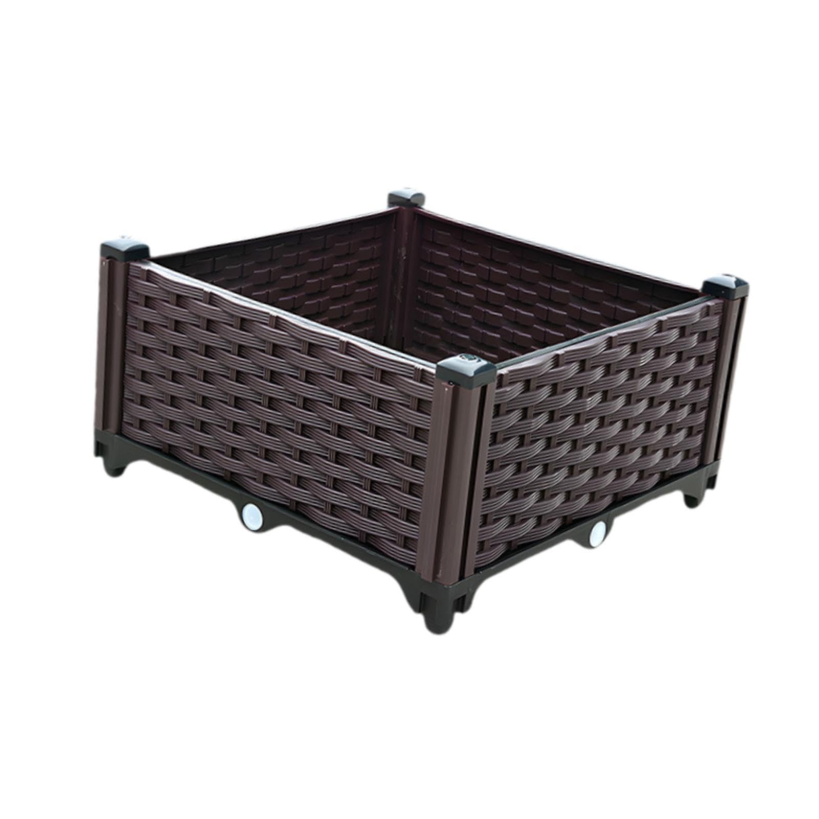 Planter Box Convenient Sturdy Stable Raised Garden Bed for Porch Yard Garden 40cmx40cmx22cm-image-8