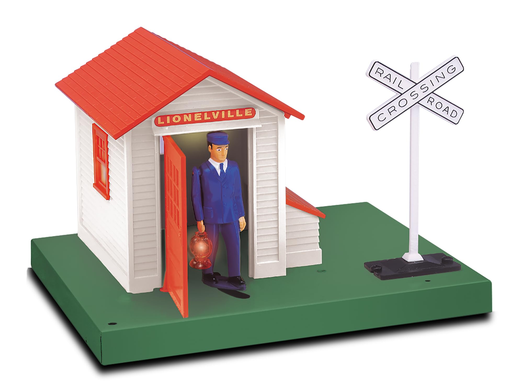 Lionel Lionelville Classic Automatic Plug-Expand-Play Gateman O Gauge Model Train Accessory
