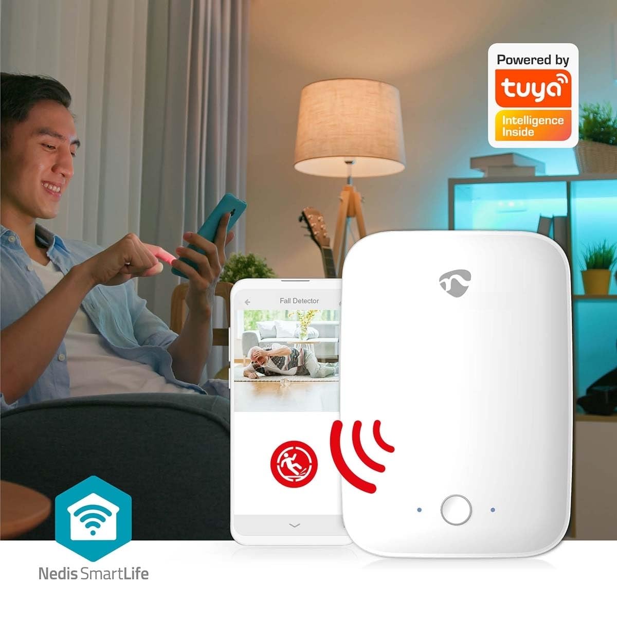 Nedis Bewegungsmelder Wi-Fi | Erfassungsbereich: 7 m | Effektives Sichtfeld (Horizontal): ±45° | Effektives Sichtfeld