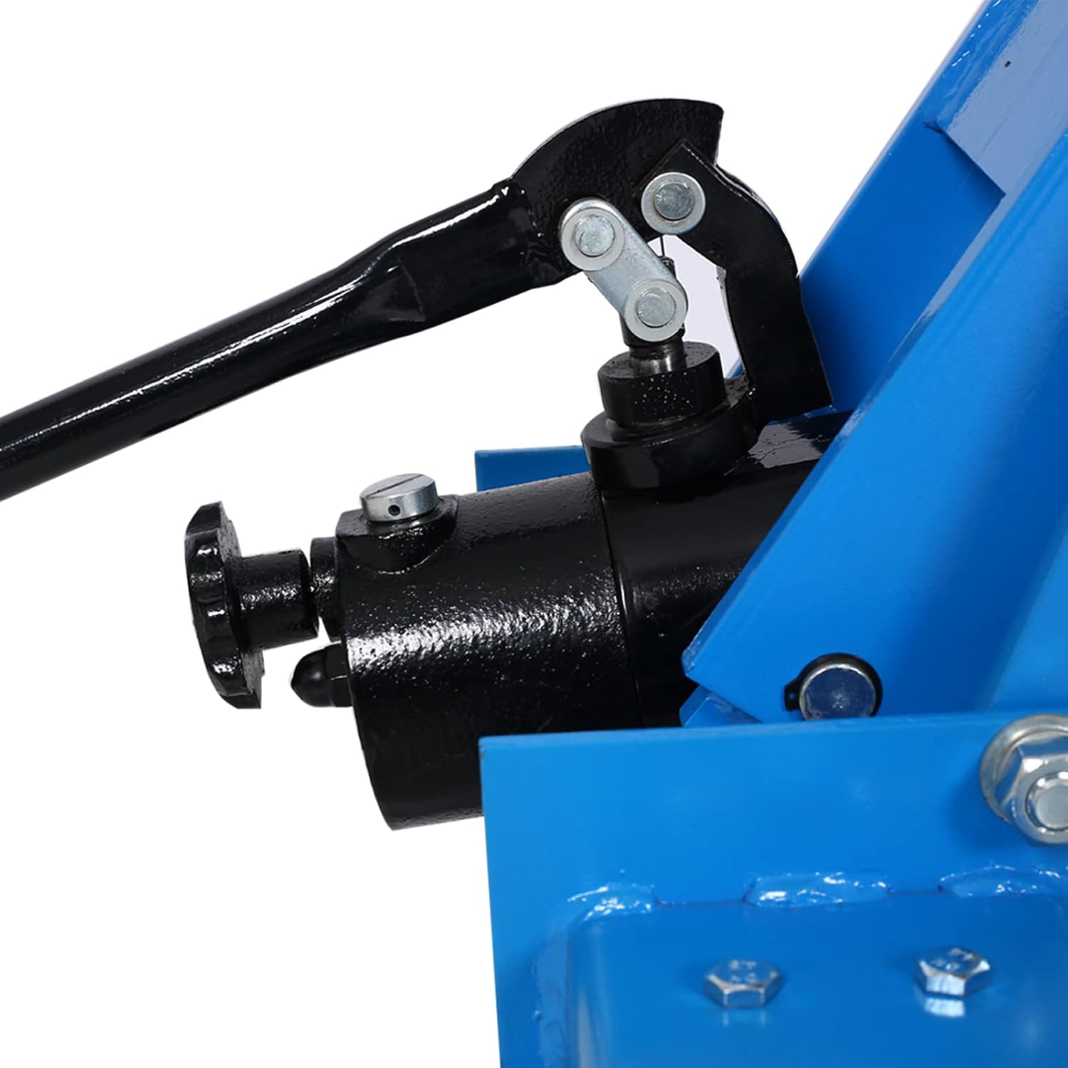 Low Profile Hydraulic Transmission Service Jack,1 Ton Capacity 2200lb,Durable Steel Floor Jack with 360-Degree Swivel Casters,Versatile Saddle Design,for Transmission Removal and Installation - Blue